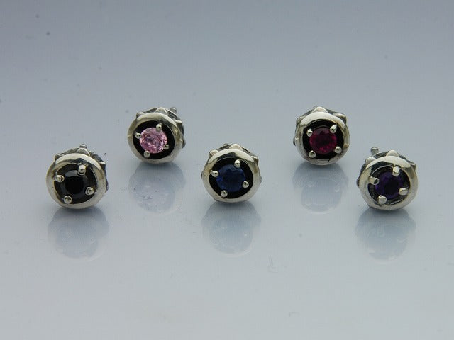 スパイクピアスcut stone