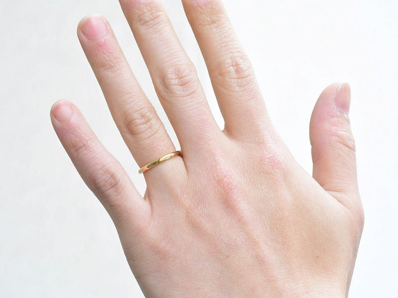 ARC LINE RING 2mm(K18)