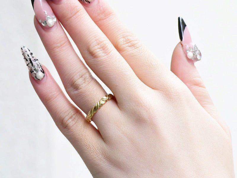 Wind Line Ring 3.5mm (18K)