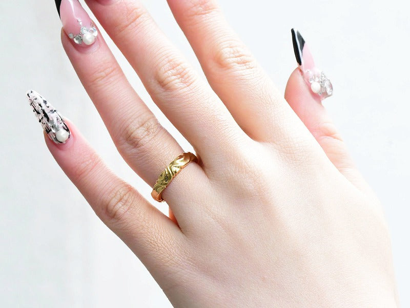 Wind Line Ring 4.5mm (18K)