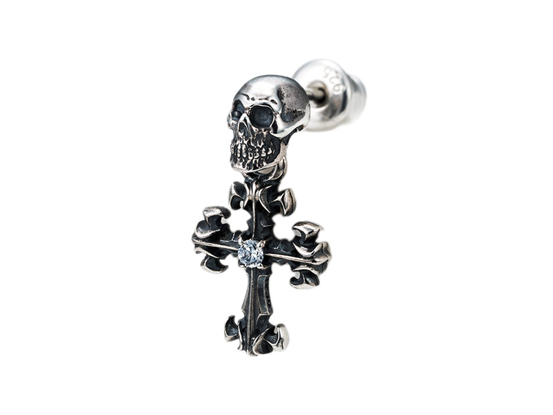 スカルドロップピアス:GL