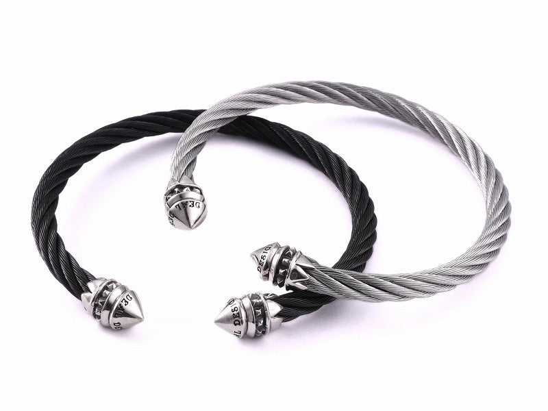 ステンレスワイヤーバングル:エンドコーン