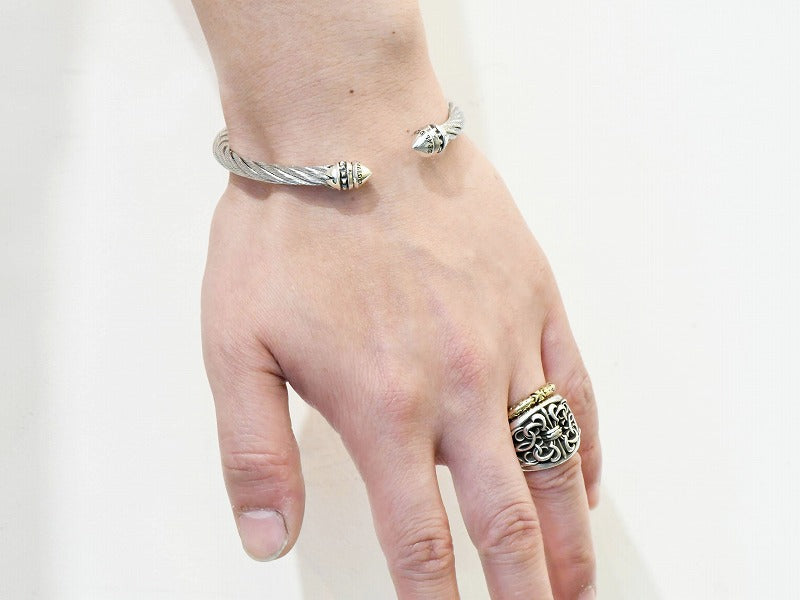 ステンレスワイヤーバングル:エンドコーン