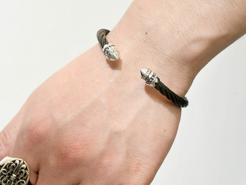 ステンレスワイヤーバングル:エンドコーン