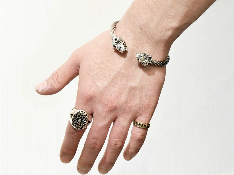 ステンレスワイヤーバングル:ベビーライオン