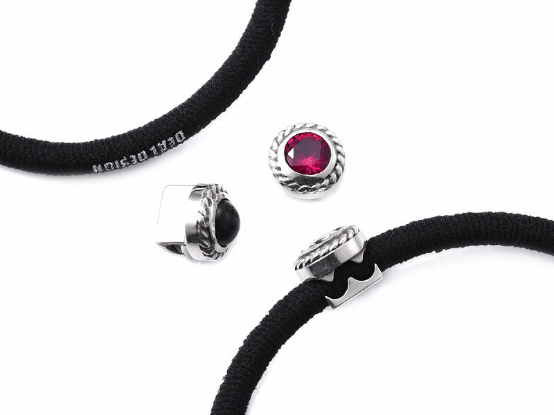 ヘアゴム:ミニコンチョ(ストーン)