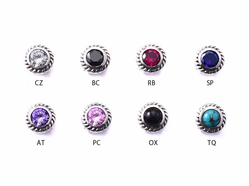 ヘアゴム:ミニコンチョ(ストーン)