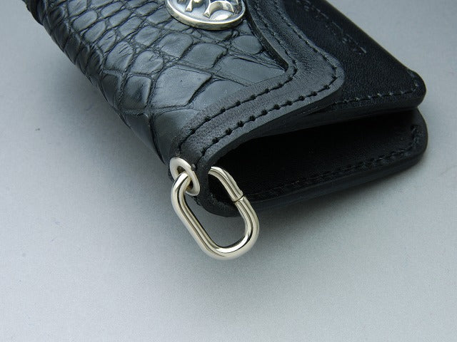 インレイドットコインケース:リアルクロコ