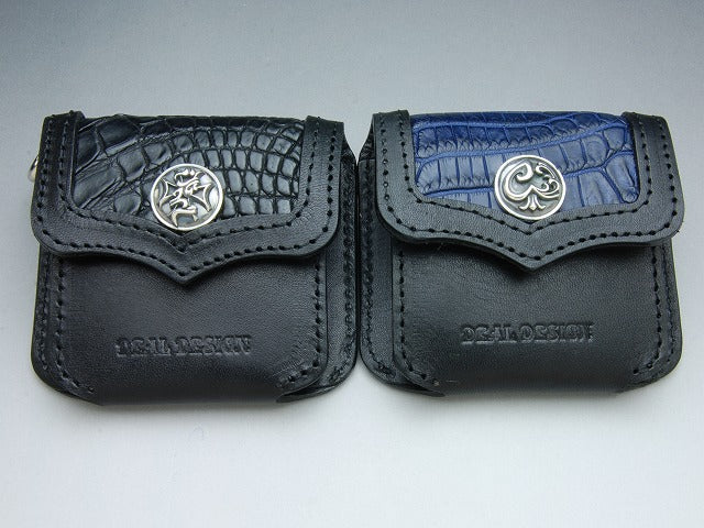 インレイドットコインケース:リアルクロコ