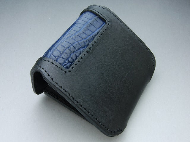 インレイドットコインケース:リアルクロコ