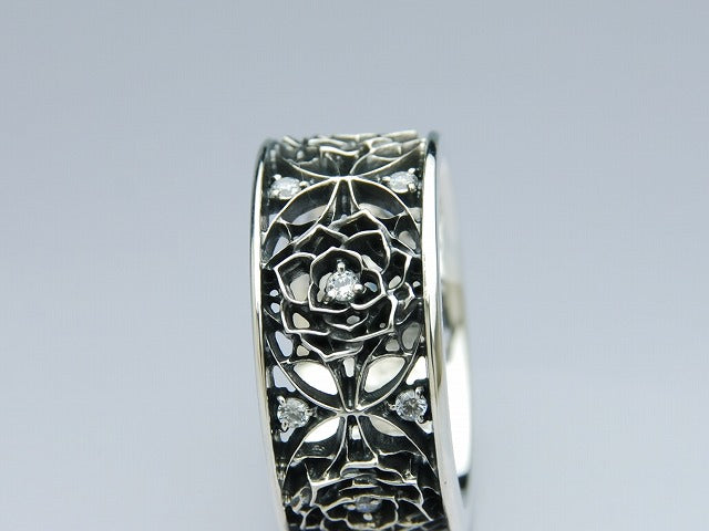 ワイドグリッドローズリング