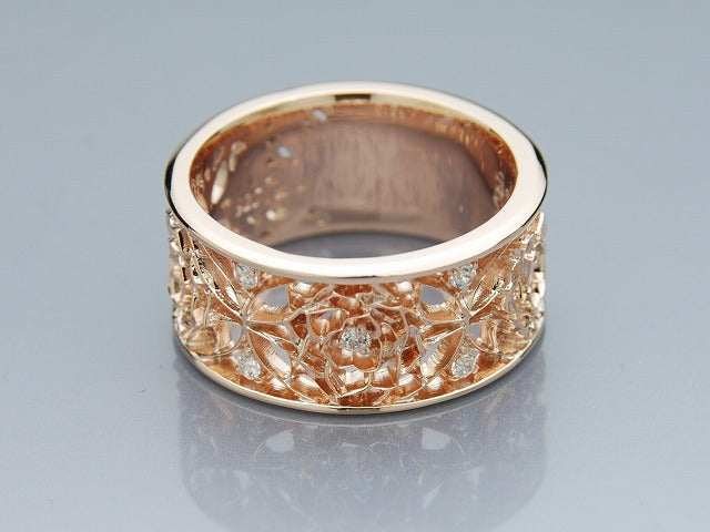 ワイドグリッドローズリング