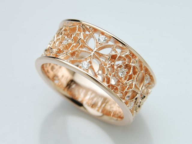 ワイドグリッドローズリング