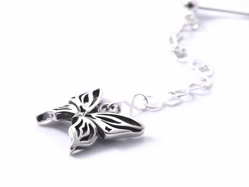 フリックバタフライピアス