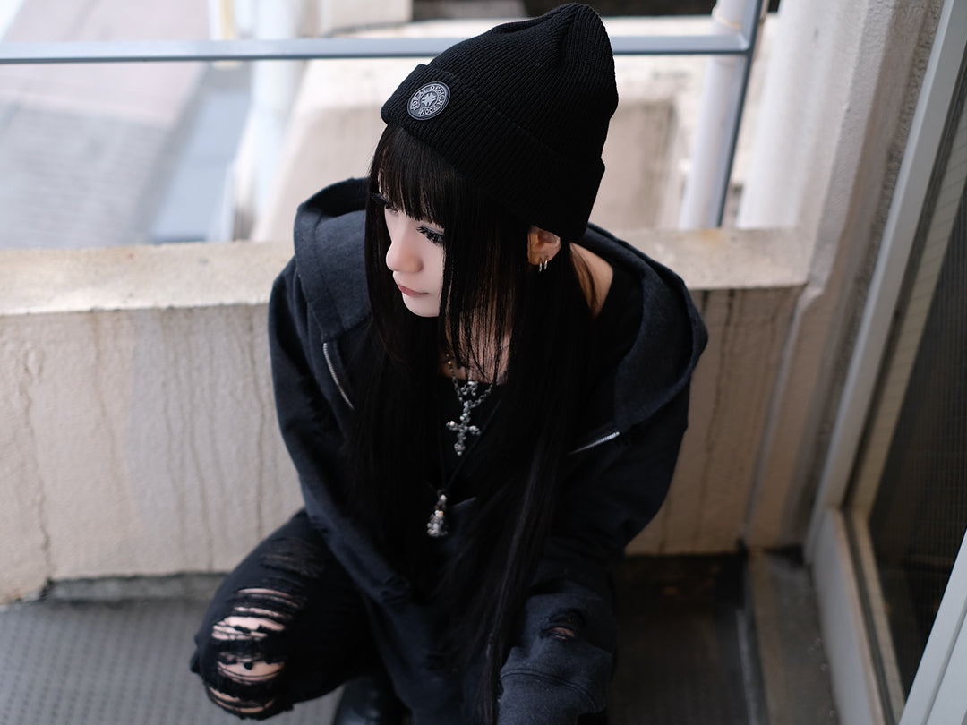 ラバーロゴニットキャップ