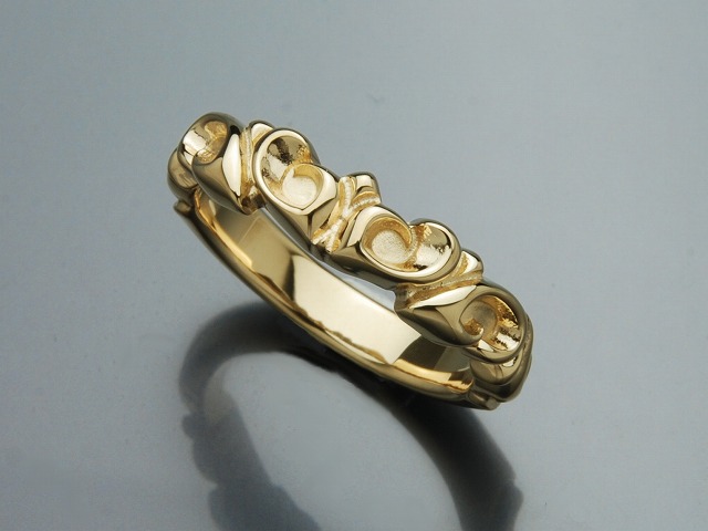 ソリッドスネークリング:18K