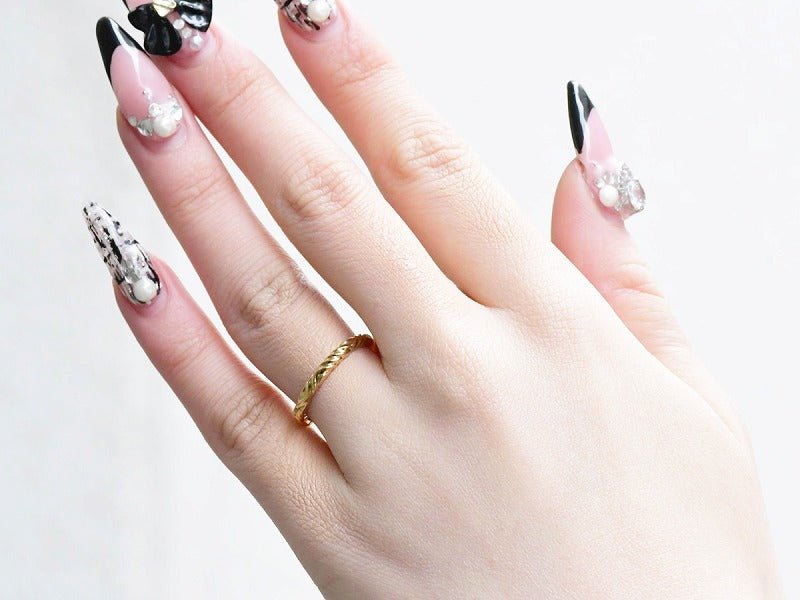 WIND LINE RING 2.5mm(K18)