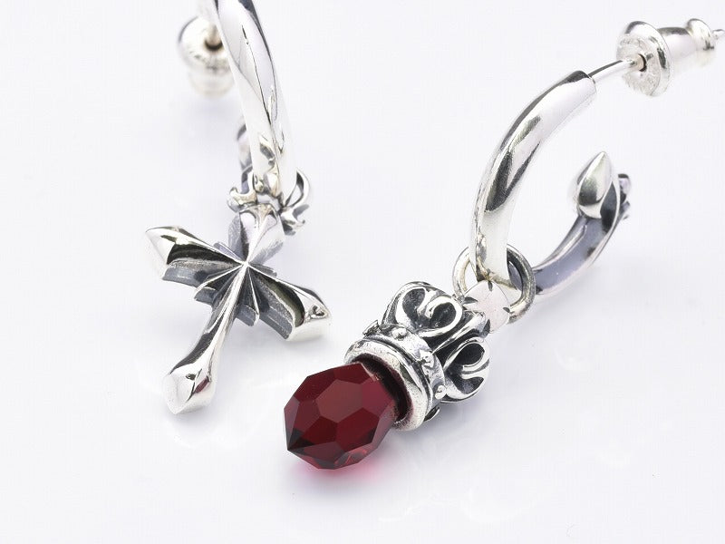 スクロールフープピアス