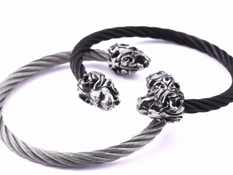 ステンレスワイヤーバングル：ベビーライオン